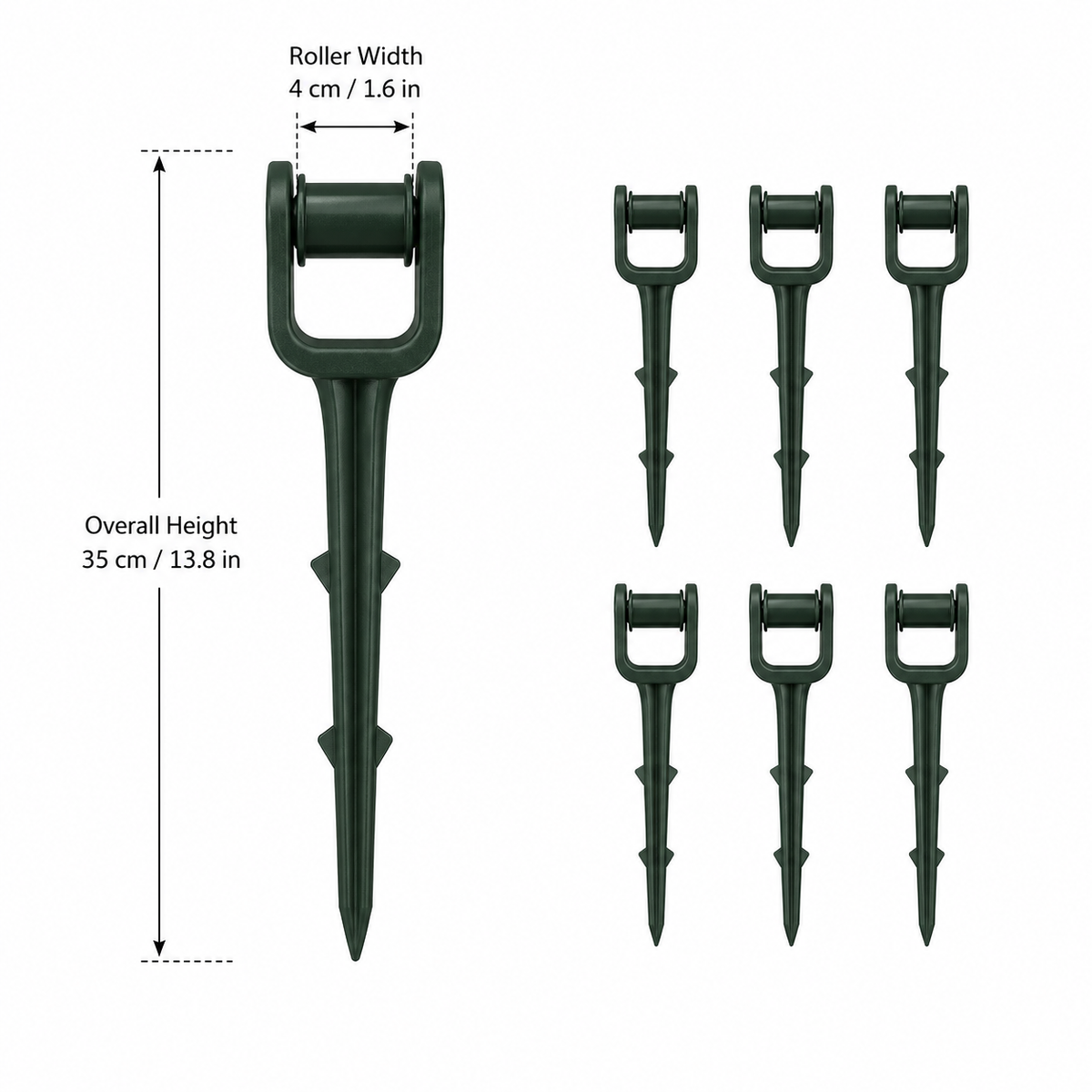 Outdoor Hose Guide Stakes - Set of 6
