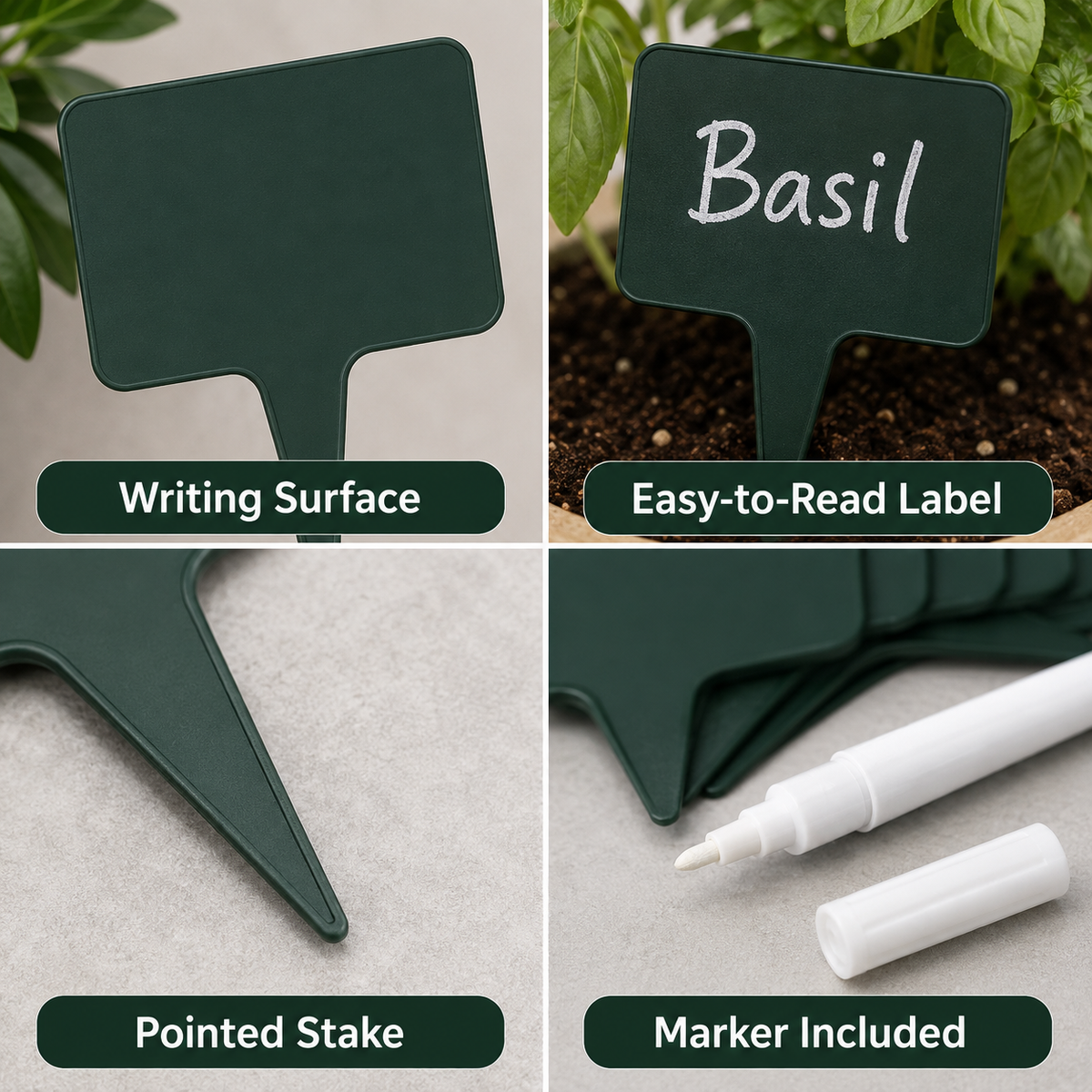 Reusable Garden Plant Labels - Set of 20