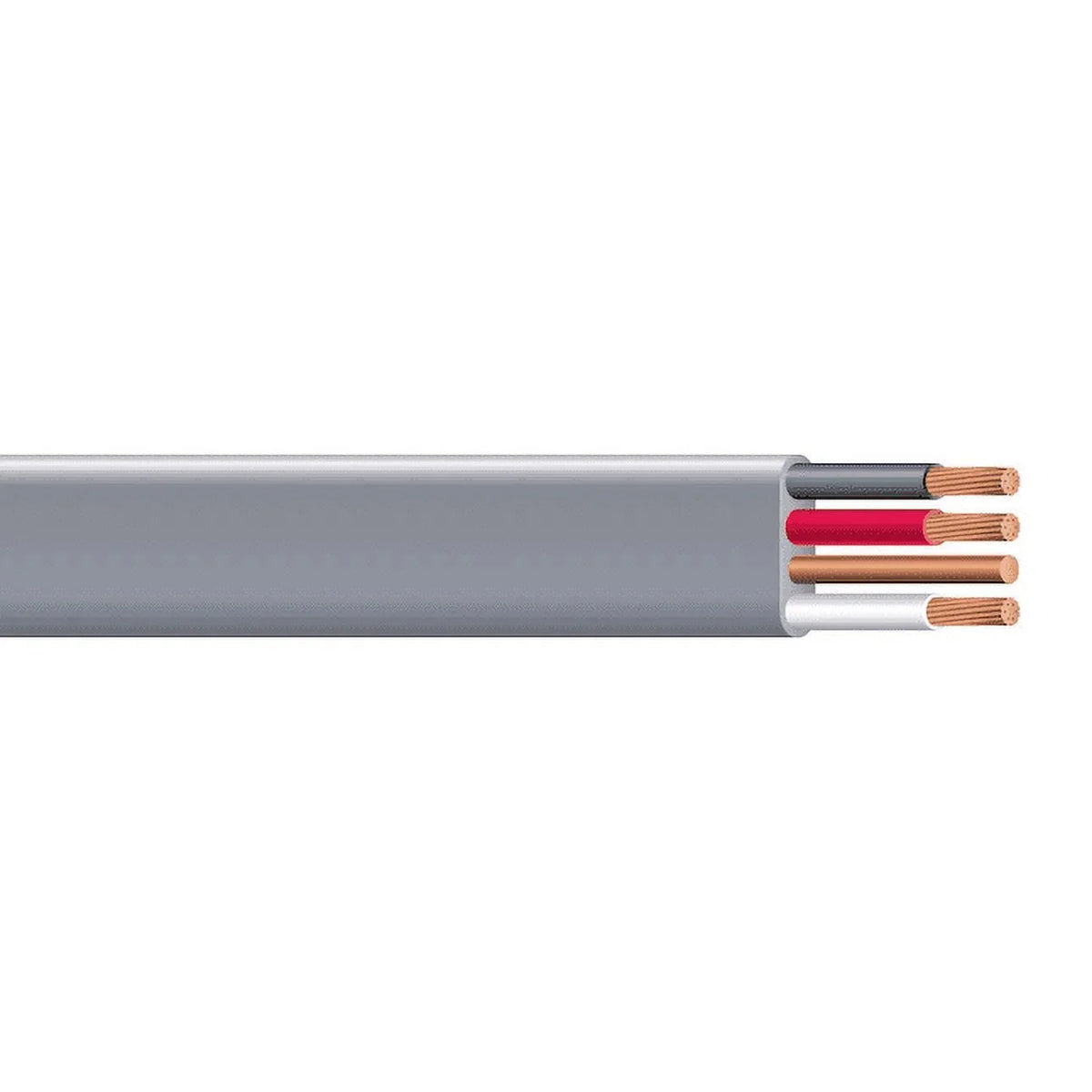 100' 8/3 UF-B Copper Underground Feeder Cable With Ground, Gray, 600V