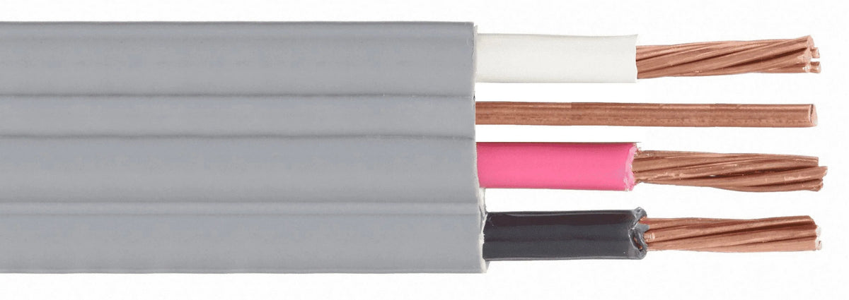 100' 8/3 UF-B Copper Underground Feeder Cable With Ground, Gray, 600V