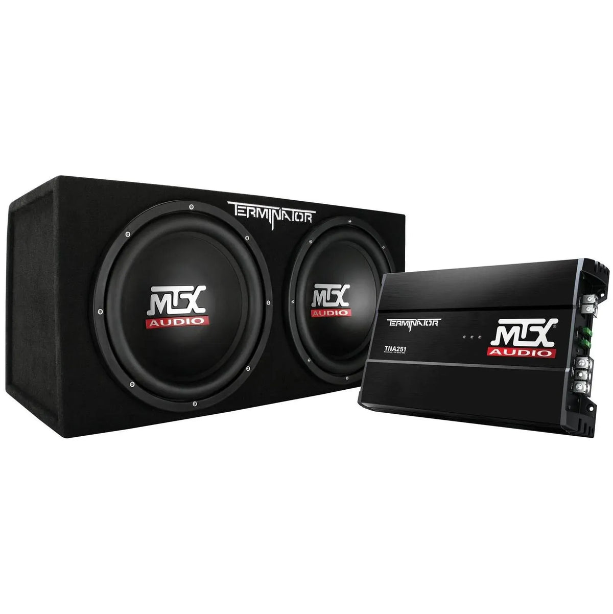 12-Inch Dual Loaded Car Subwoofer With Enclosure And Amplifier