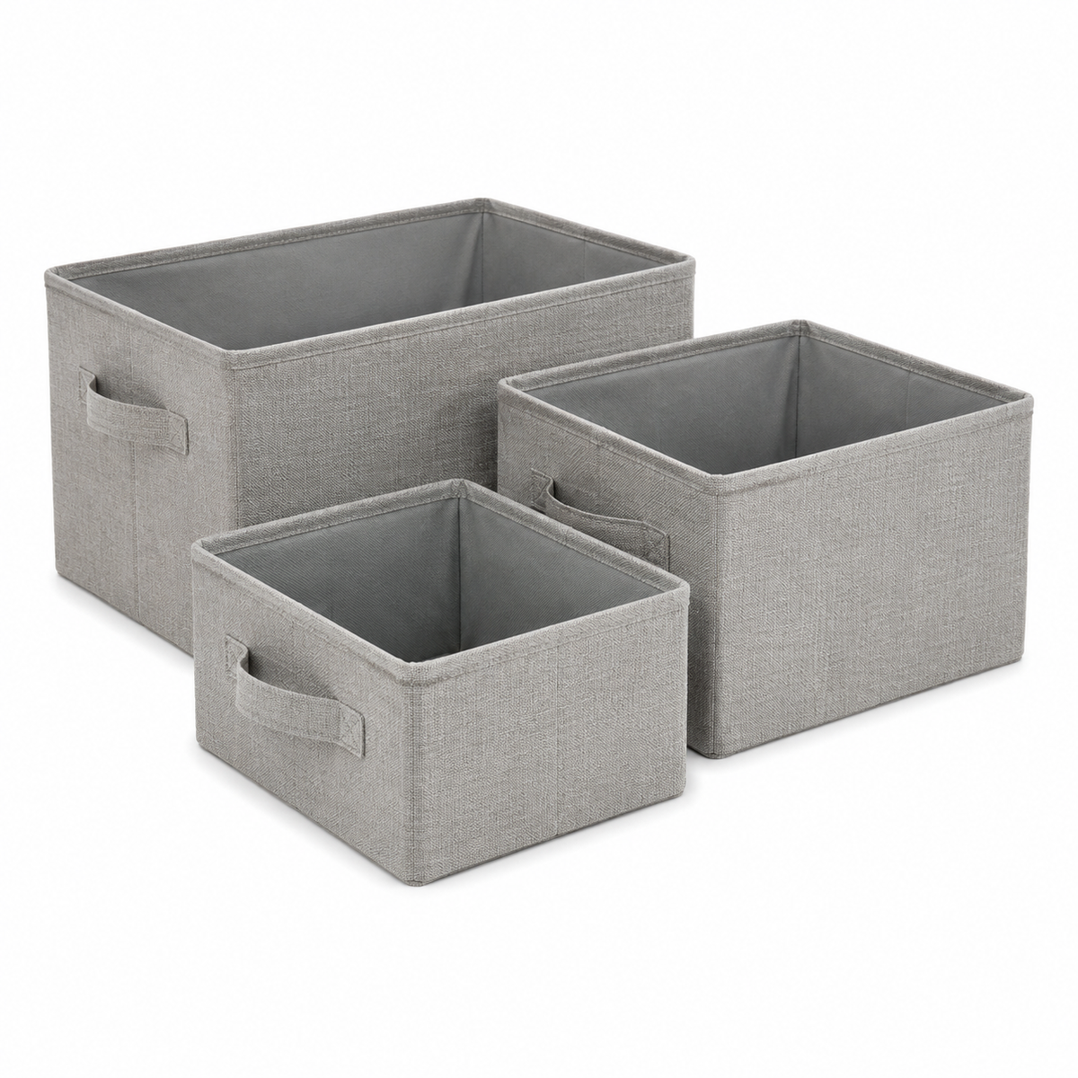 Foldable Fabric Storage Baskets - Set of 3