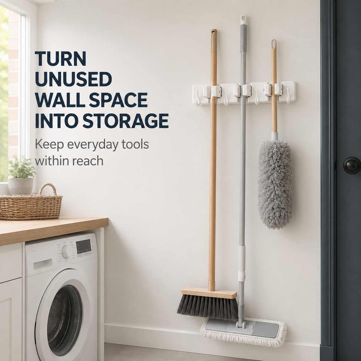 Wall-Mounted Cleaning Tool Holder