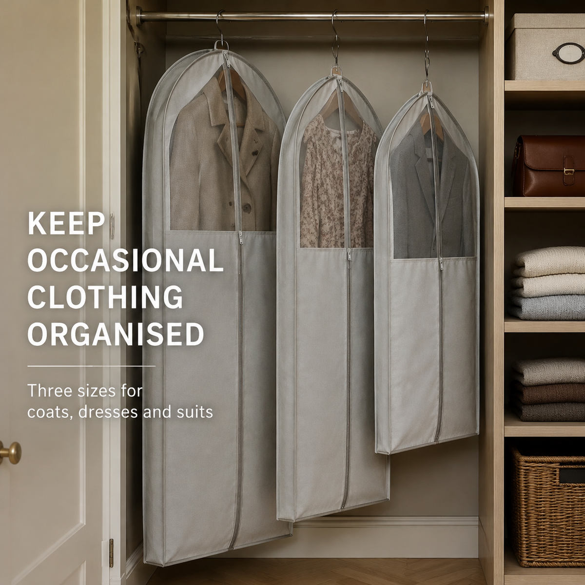 Reusable Garment Storage Bags - Set of 3