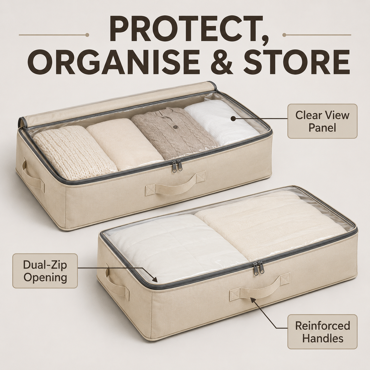 Under-Bed Storage Bags - Set of 2