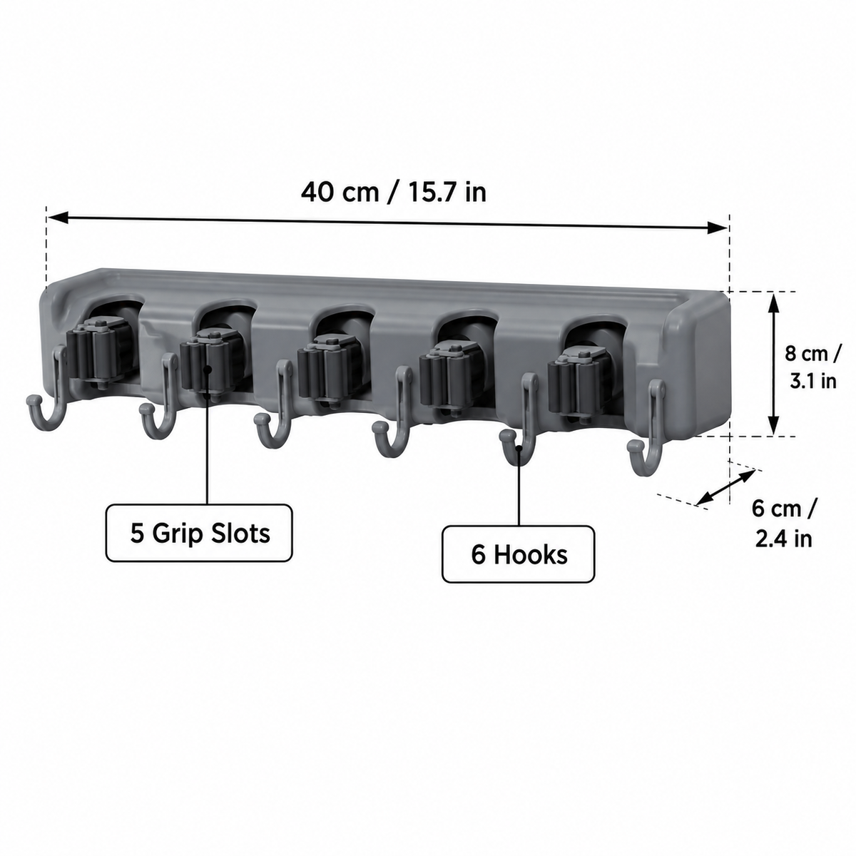 Wall-Mounted Cleaning Tool Holder