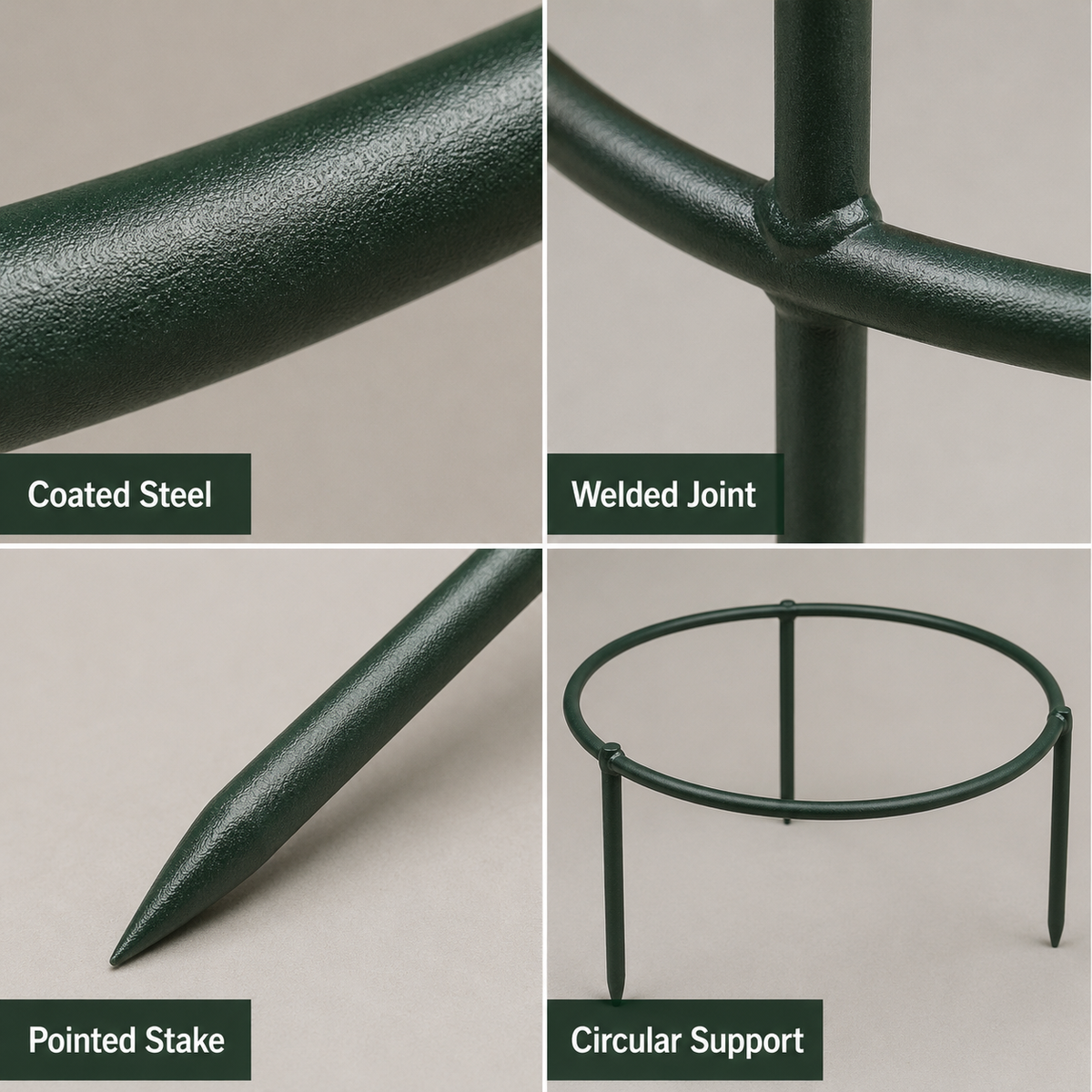 Steel Plant Support Rings - Set of 6