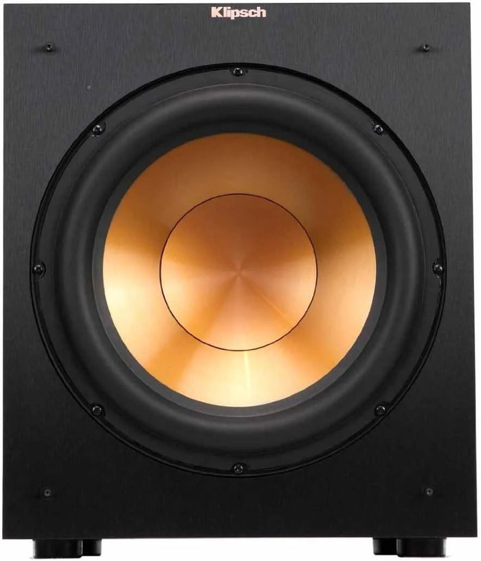 12-Inch Powered Home Theater Subwoofer, 400W Digital Power, Front-Firing Copper-Spun Driver - Black